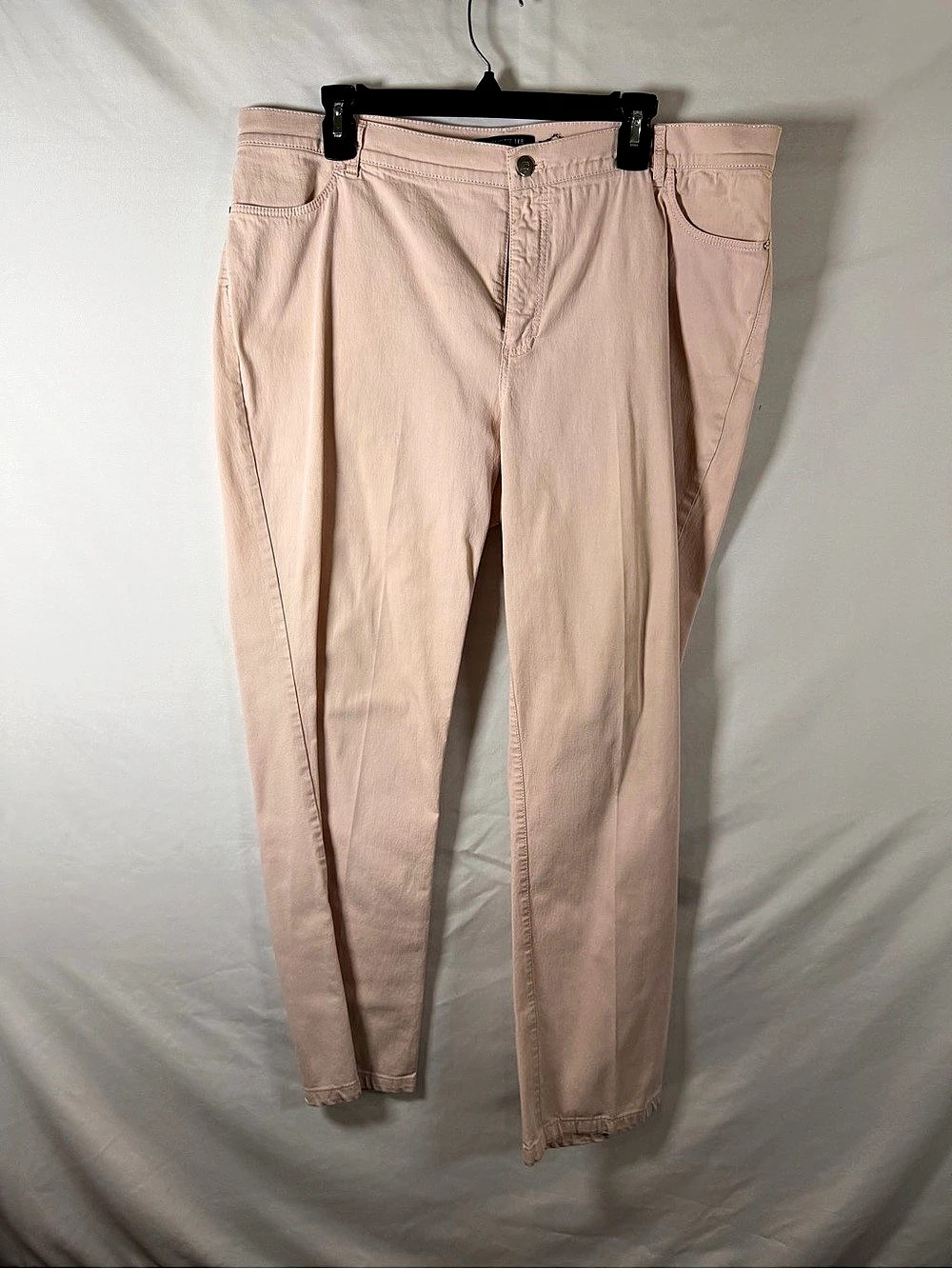 Lafayette 148 New York Thompson Soft Pink Stretch Pants Size 16
